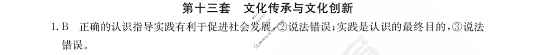 2024年全国100所名校高三单元测试示范卷[24·G3DY(新高考)·思想政治-R-必考-FJ]思想政治(十三)13答案