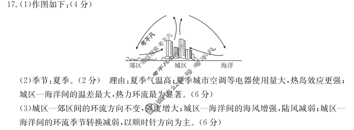 内蒙古2023-2024学年高一金太阳1月联考(Θ)地理A1答案