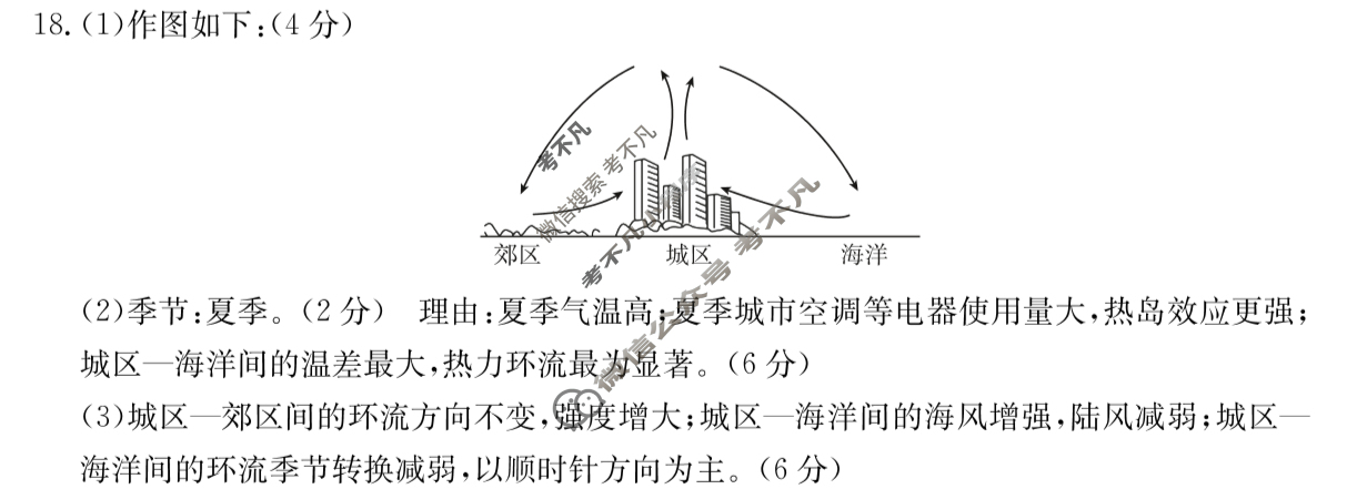 内蒙古2023-2024学年高一金太阳1月联考(Θ)地理A2答案