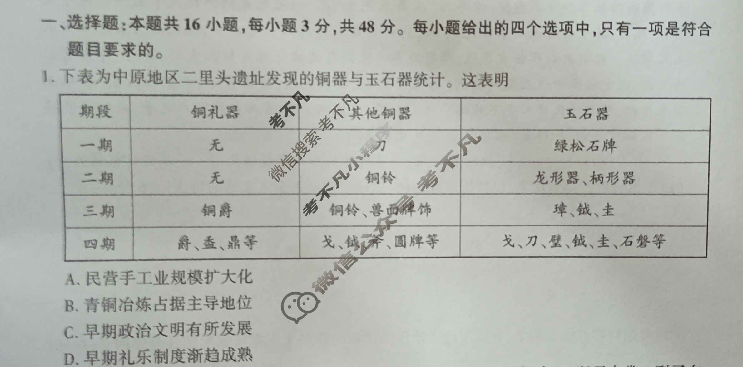 [百师联盟]2024届高三一轮复习联考(五)5历史(江西卷)试题