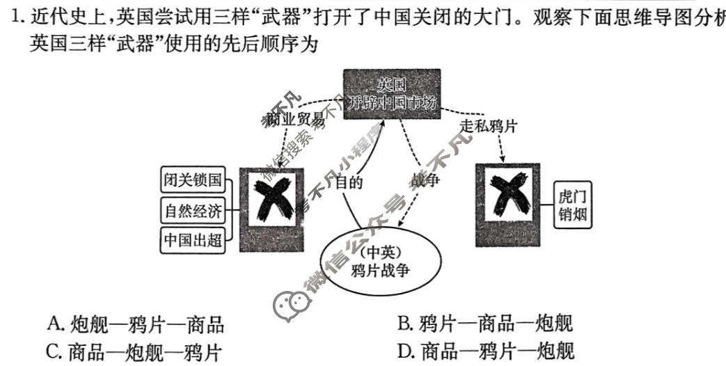山西省2023~2024学年度八年级上学期阶段评估(二)[3L R-SHX]历史试题