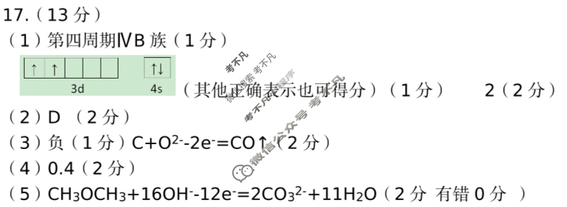 [河南省]南阳市2023年秋期高中二年级期终质量评估化学答案