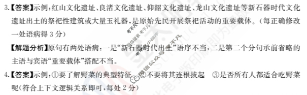 2024年全国100所名校高三单元测试示范卷[24·G3DY(新高考)·语文-R-必考-FJ]语文(二十六)26答案