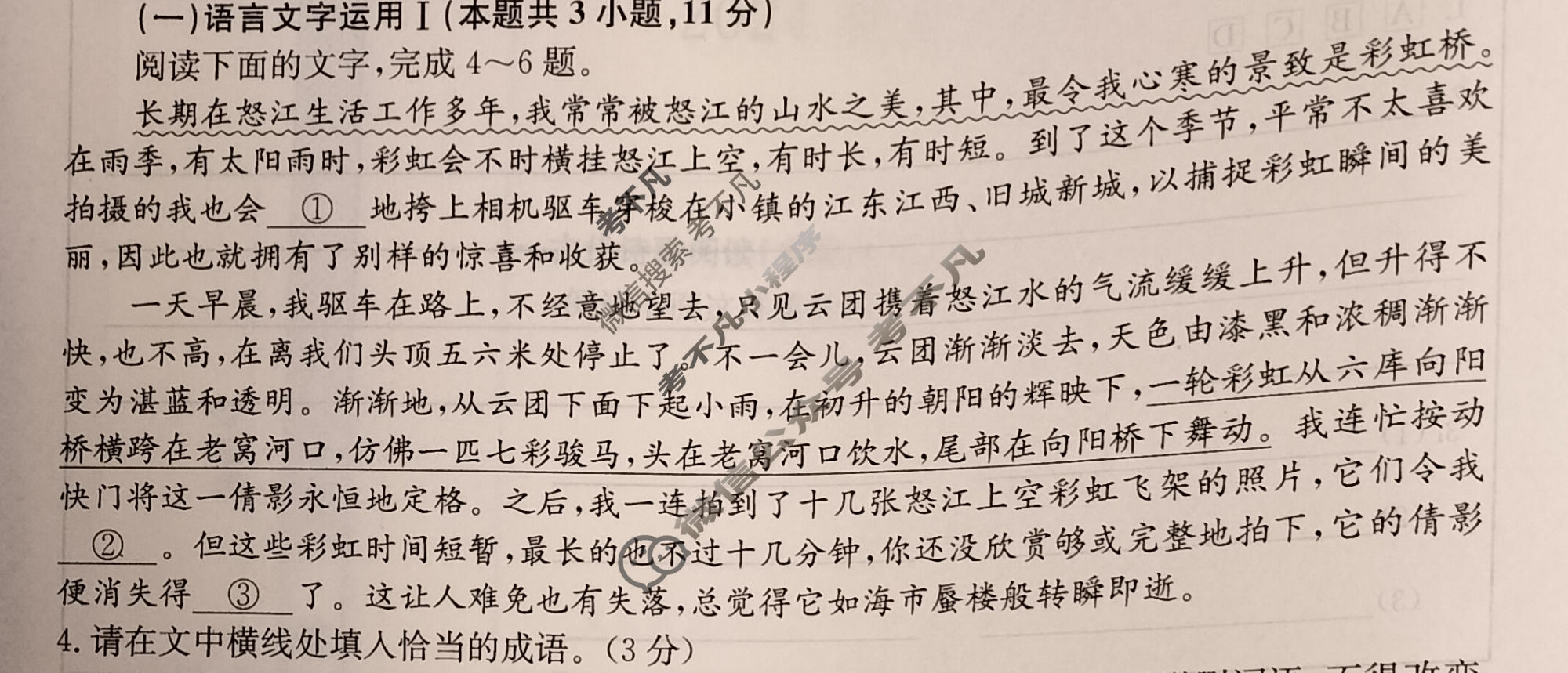 2024新高考题型专练·小题抢分卷[新高考(新教材)]语文B(十六)16试题