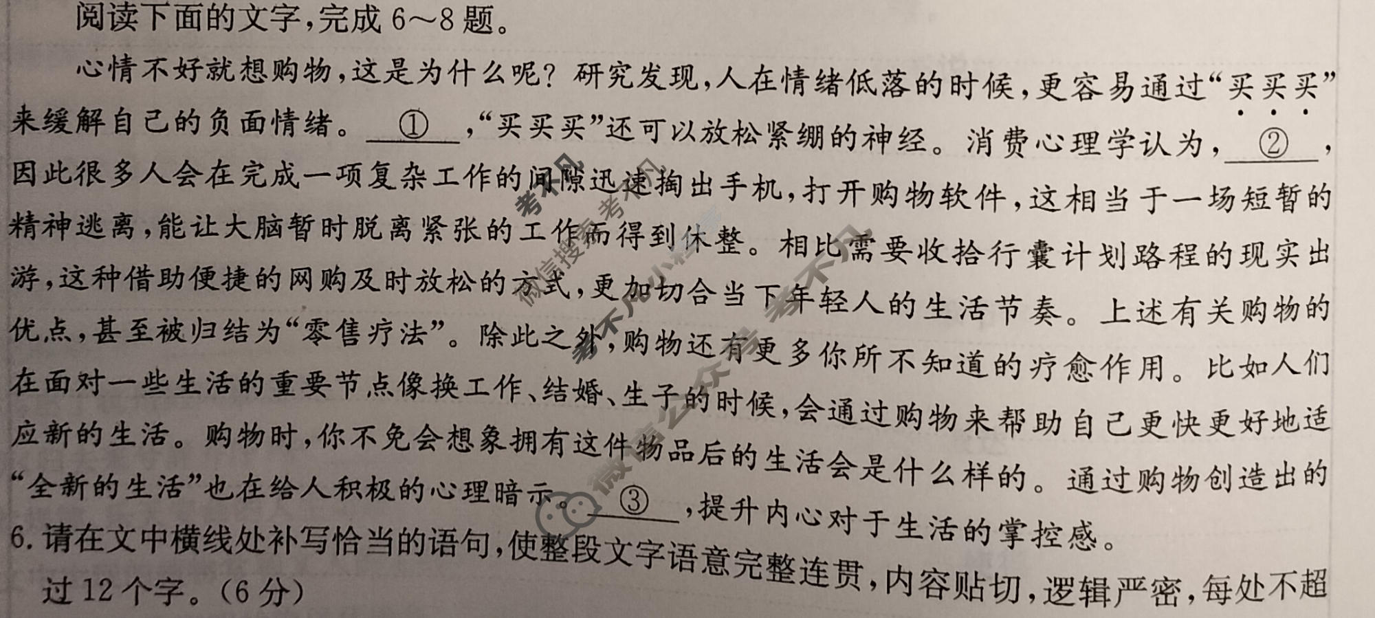 2024新高考题型专练·小题抢分卷[新高考(新教材)]语文B(十二)12试题