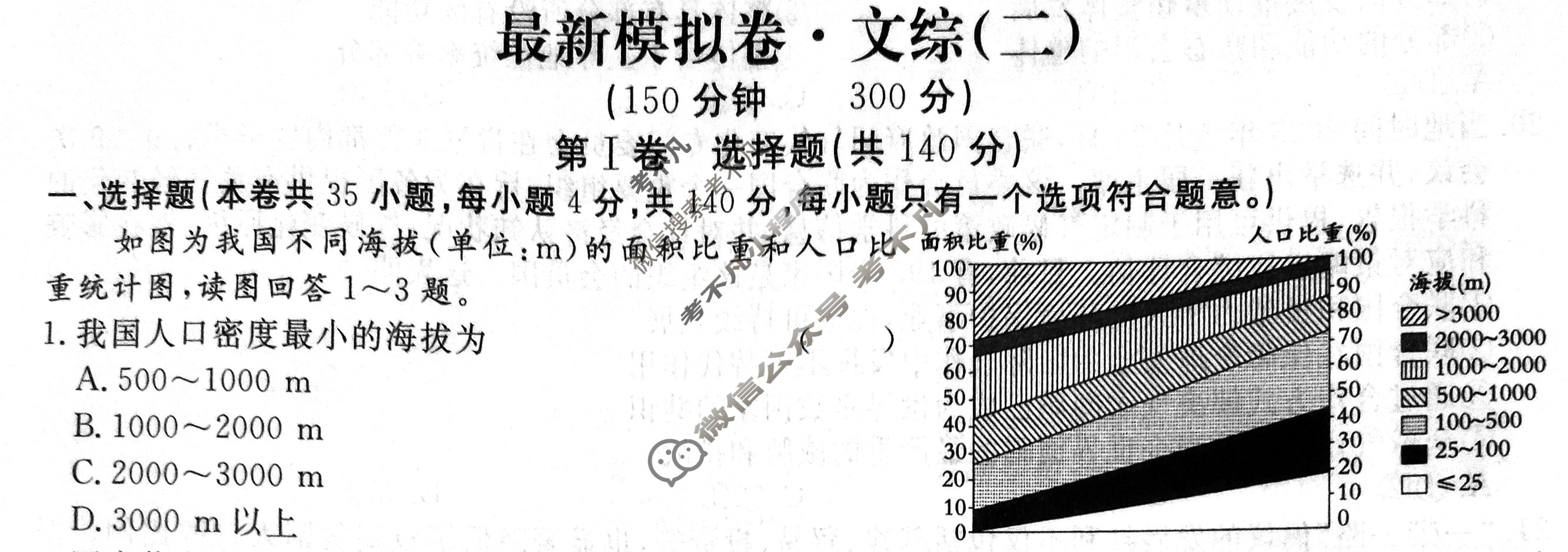 高三2024年普通高等学校招生统一考试 新S4·最新模拟卷(二)2文科综合试题