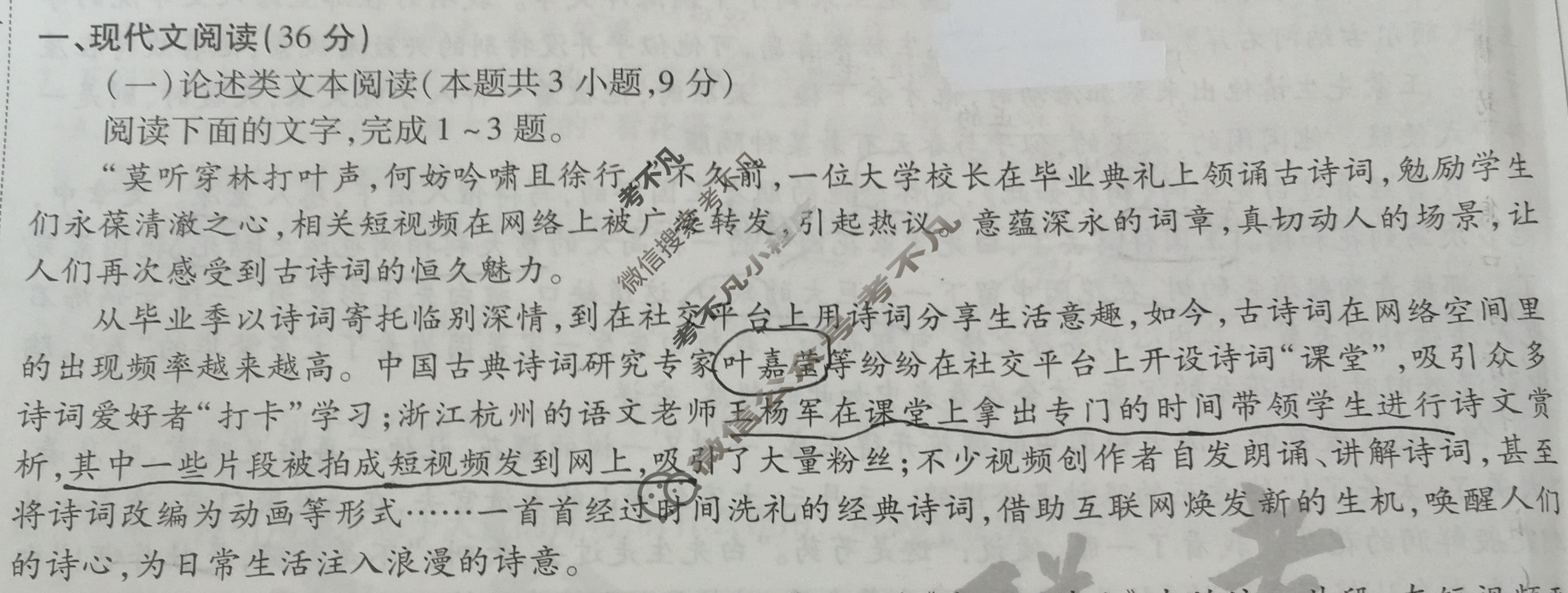 [天一大联考]高三2024届高考全真模拟卷(一)1语文试题
