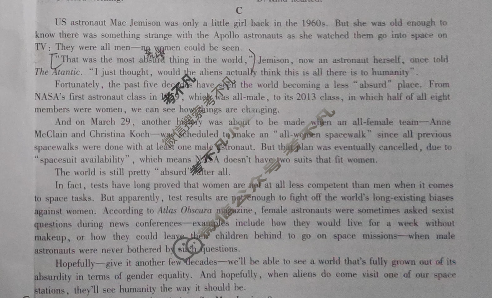 高三2024高考名校导航金卷(五)5英语试题