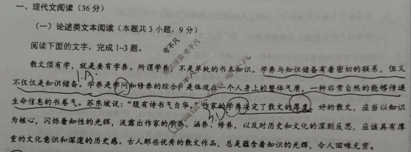 [学科网]2024届高三1月大联考考后强化卷(全国乙卷)语文试题