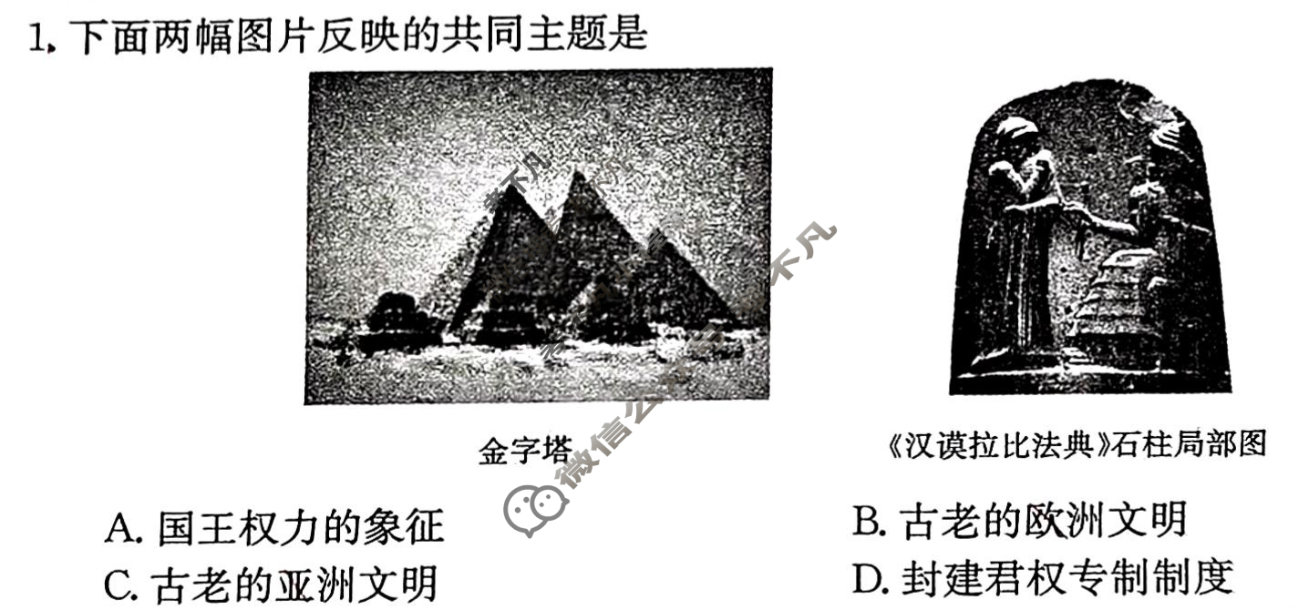 河南省2023~2024学年度九年级综合素养评估(五)[R-PGZX C HEN]历史试题