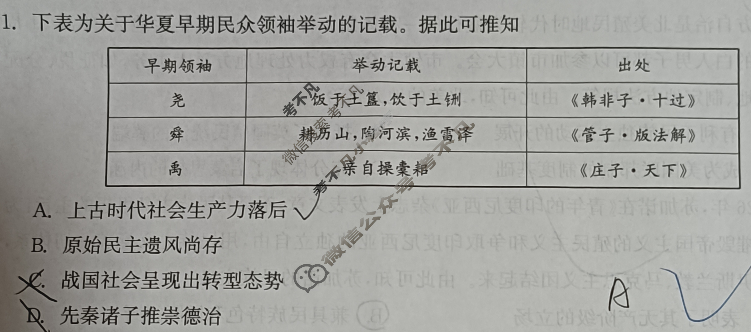 [衡中同卷]2023-2024学年度上学期高三年级期末考试[新教材 无角标]历史试题