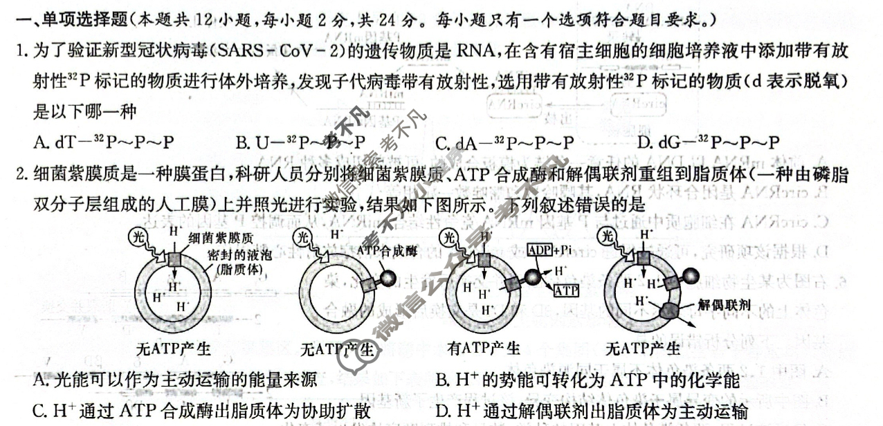 炎德英才大联考(雅礼版)雅礼中学2024届高三月考试卷(七)7生物试题