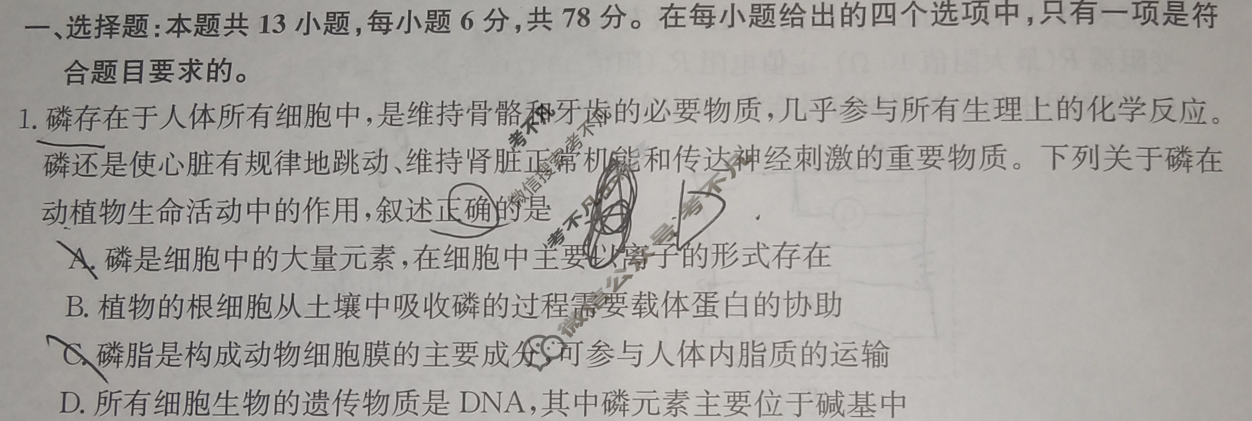 高三2024年普通高等学校招生全国统一考试·仿真模拟卷(四)4理科综合(新课标)试题
