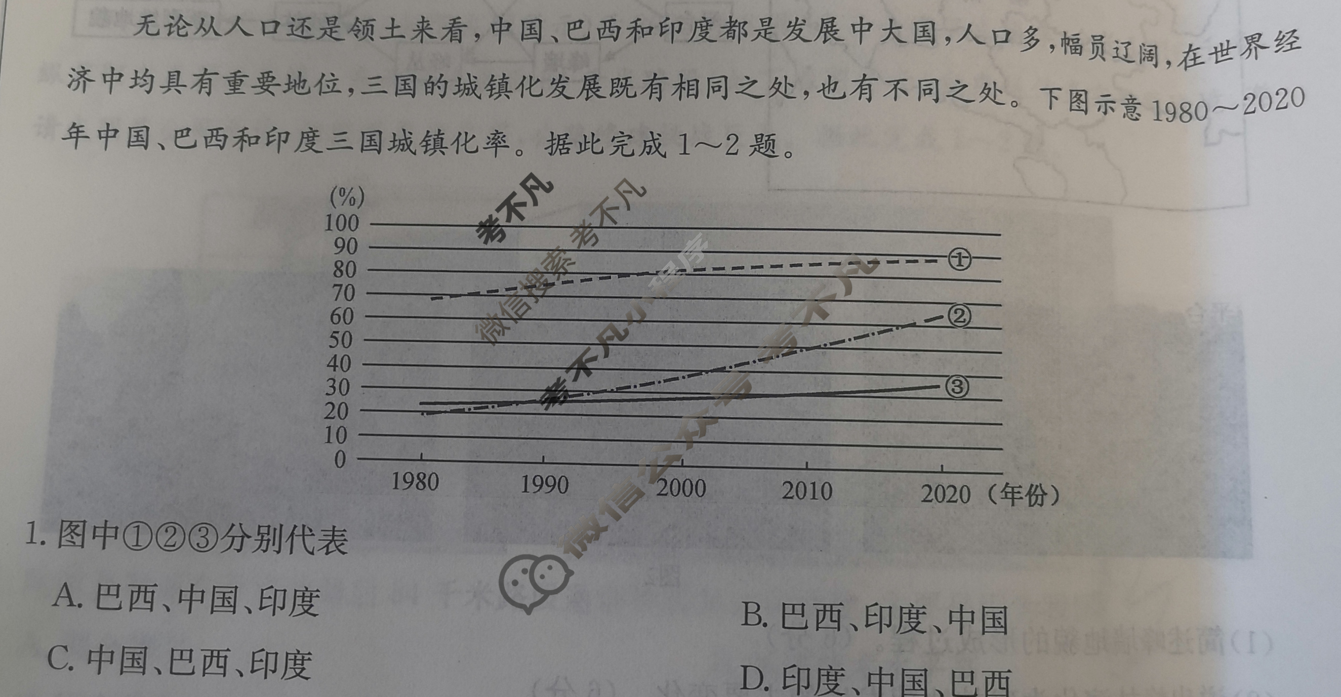 高三2024年吉林省普通高中学业水平选择性考试冲刺压轴卷(六)6地理(吉林)试题