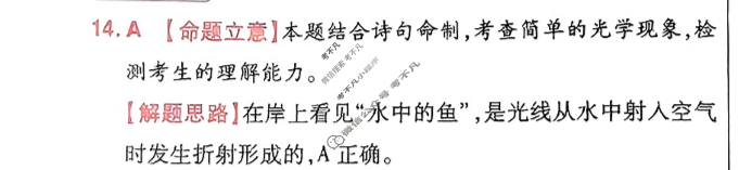 [金考卷·百校联盟]2024年普通高等学校招生全国统一考试 押题卷(六)6物理(新教材)答案