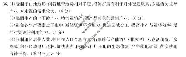 青海省金太阳2024届高三4月联考(◎)文科综合答案