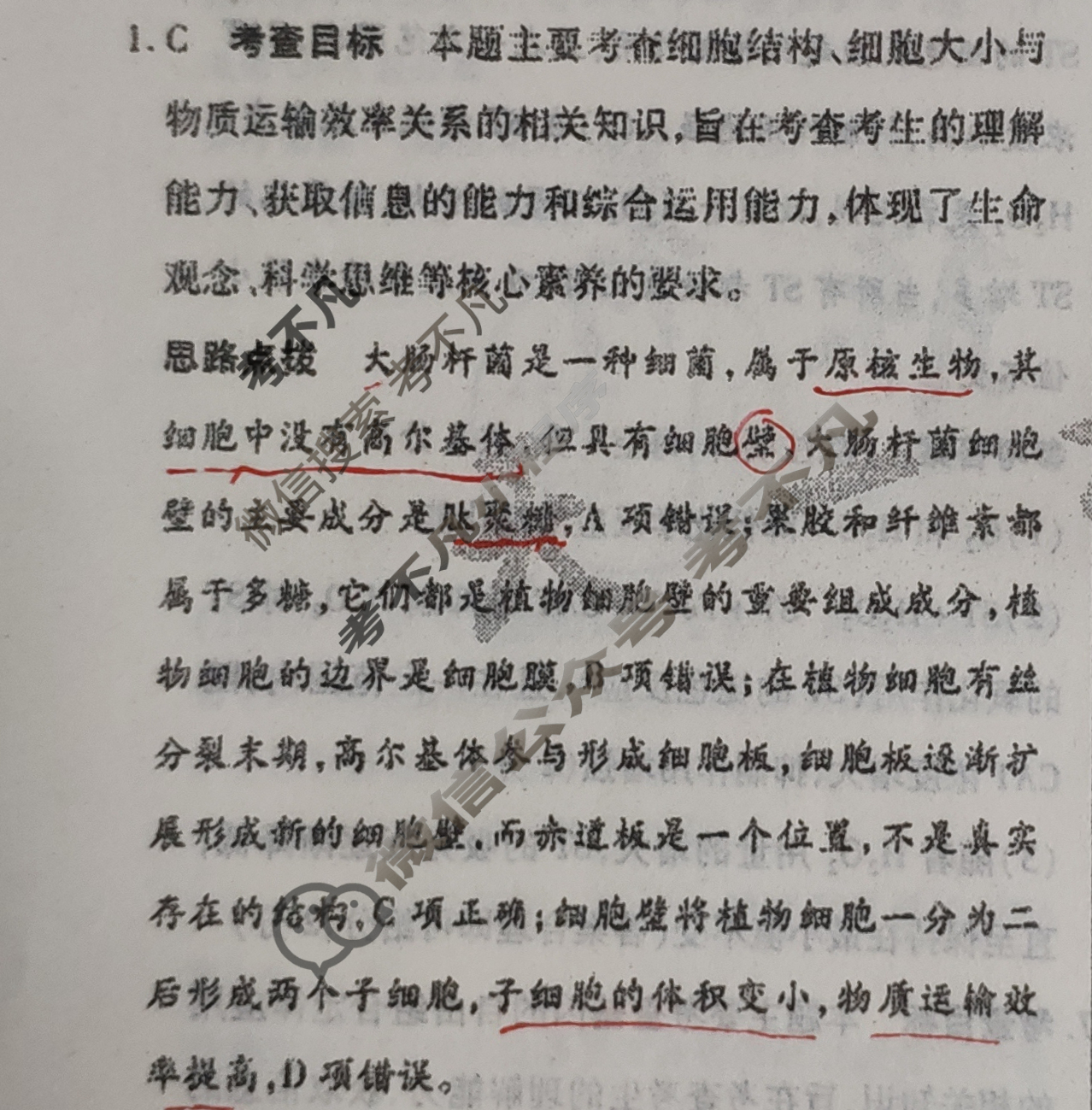 [天一大联考]高三2024届高考全真冲刺卷(一)1生物(安徽专版)答案