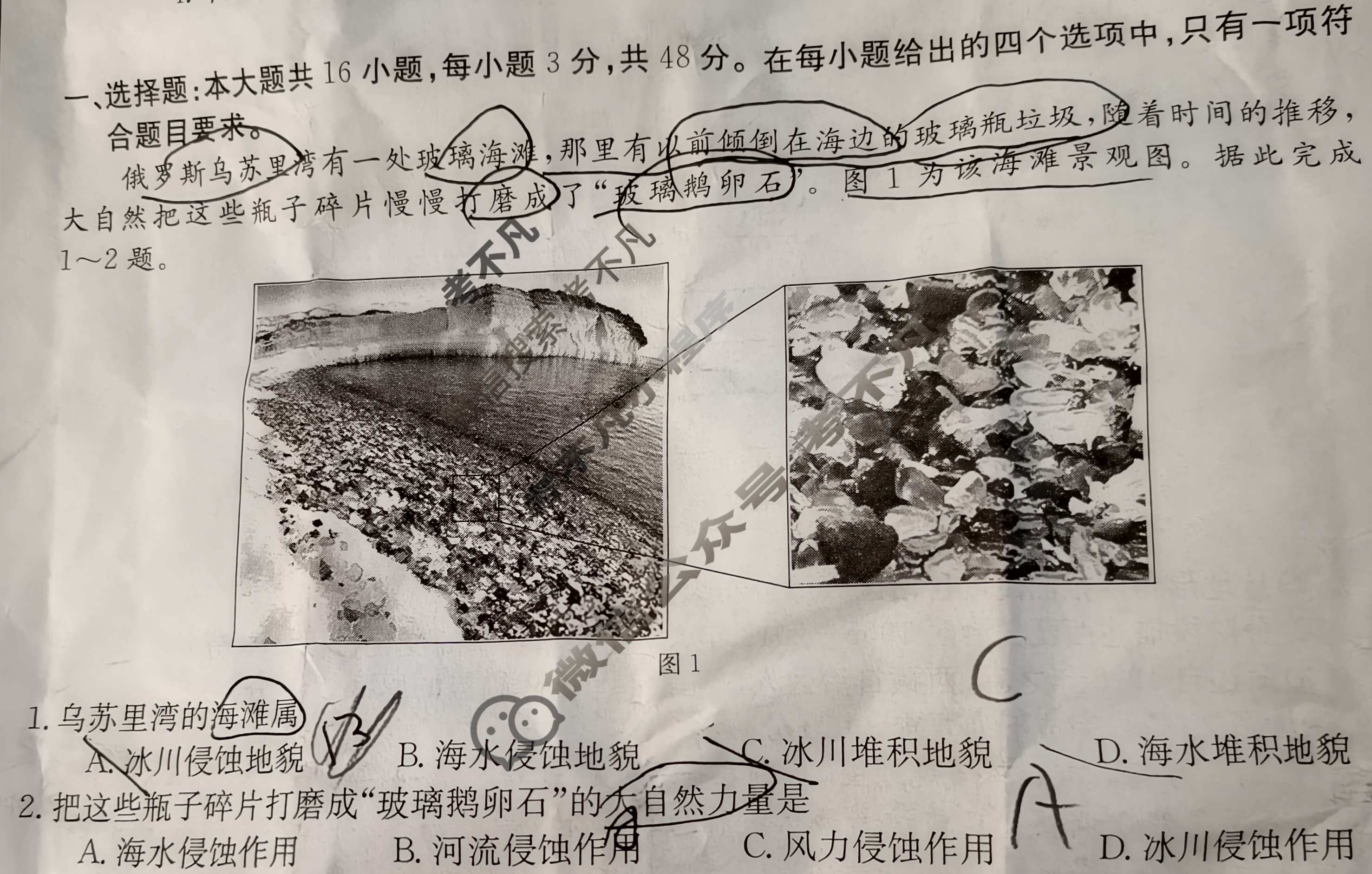 吉林省2023-2024学年高一4月金太阳联考(24-416A)地理试题