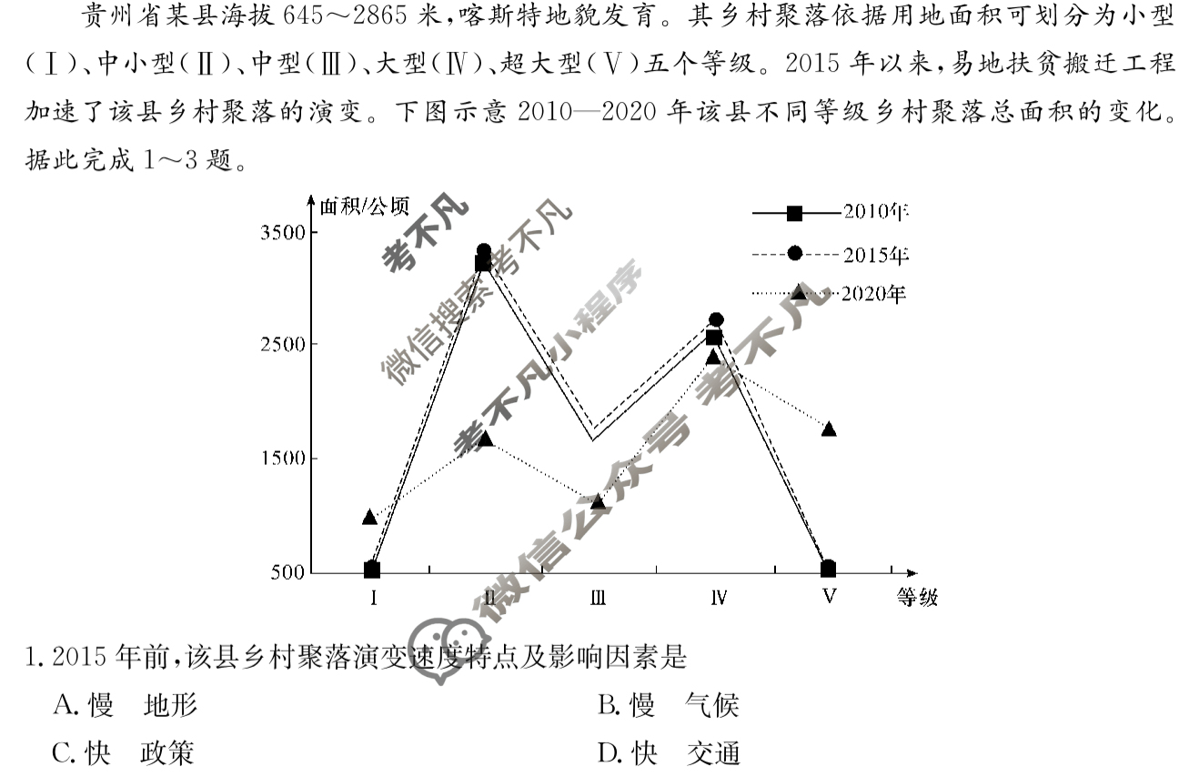 炎德英才大联考(雅礼版)雅礼中学2024届高三月考试卷(八)8地理试题