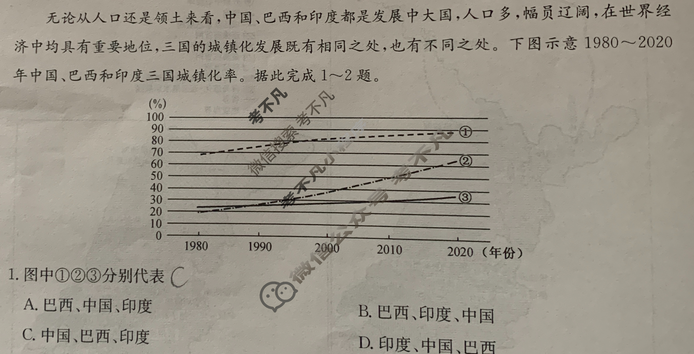 高三2024年贵州省普通高中学业水平选择性考试冲刺压轴卷(六)6地理(贵州)试题