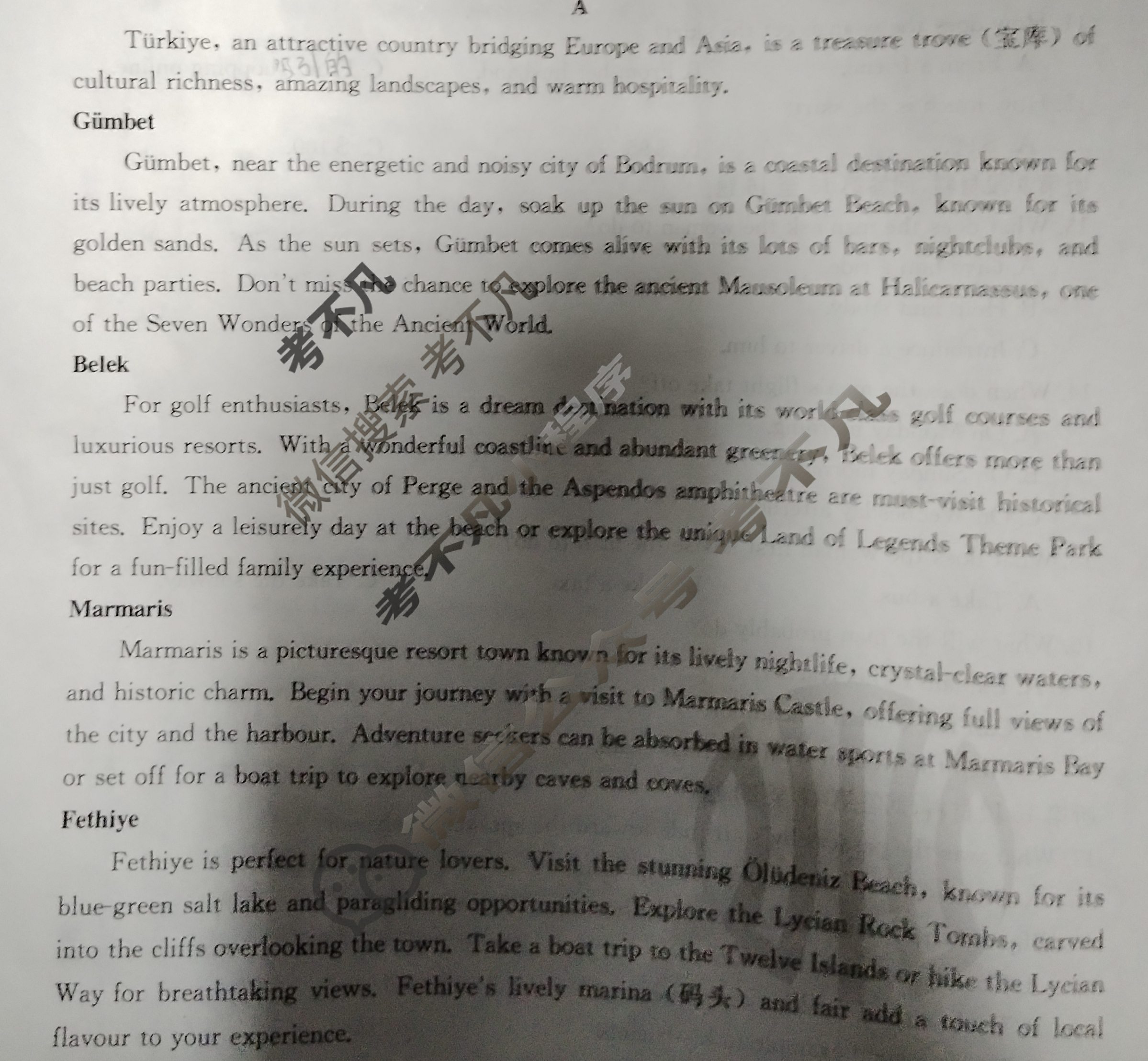 云南省2024届高二金太阳4月联考(24-438B)英语试题