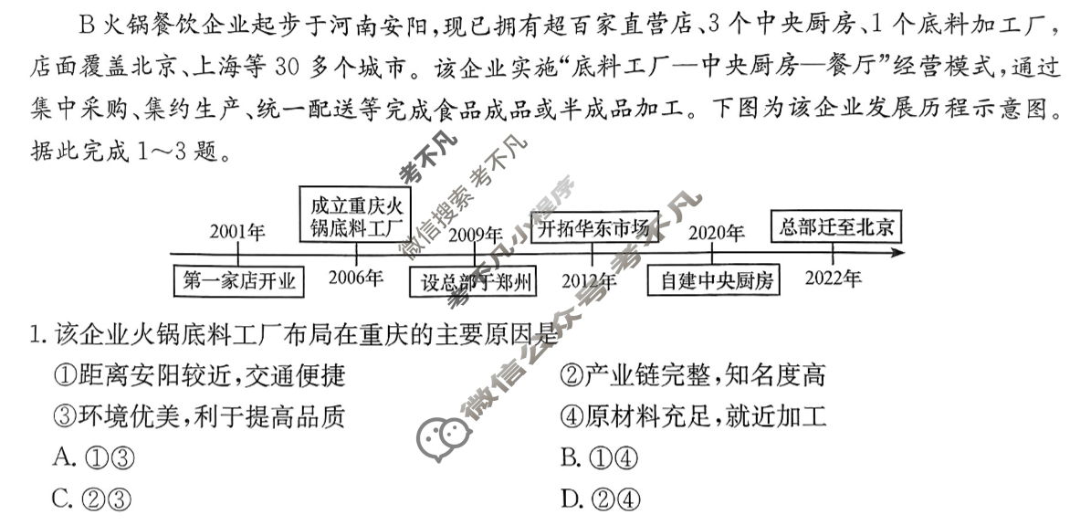 高三2024年全国高考·冲刺押题卷(六)6文科综合XN试题