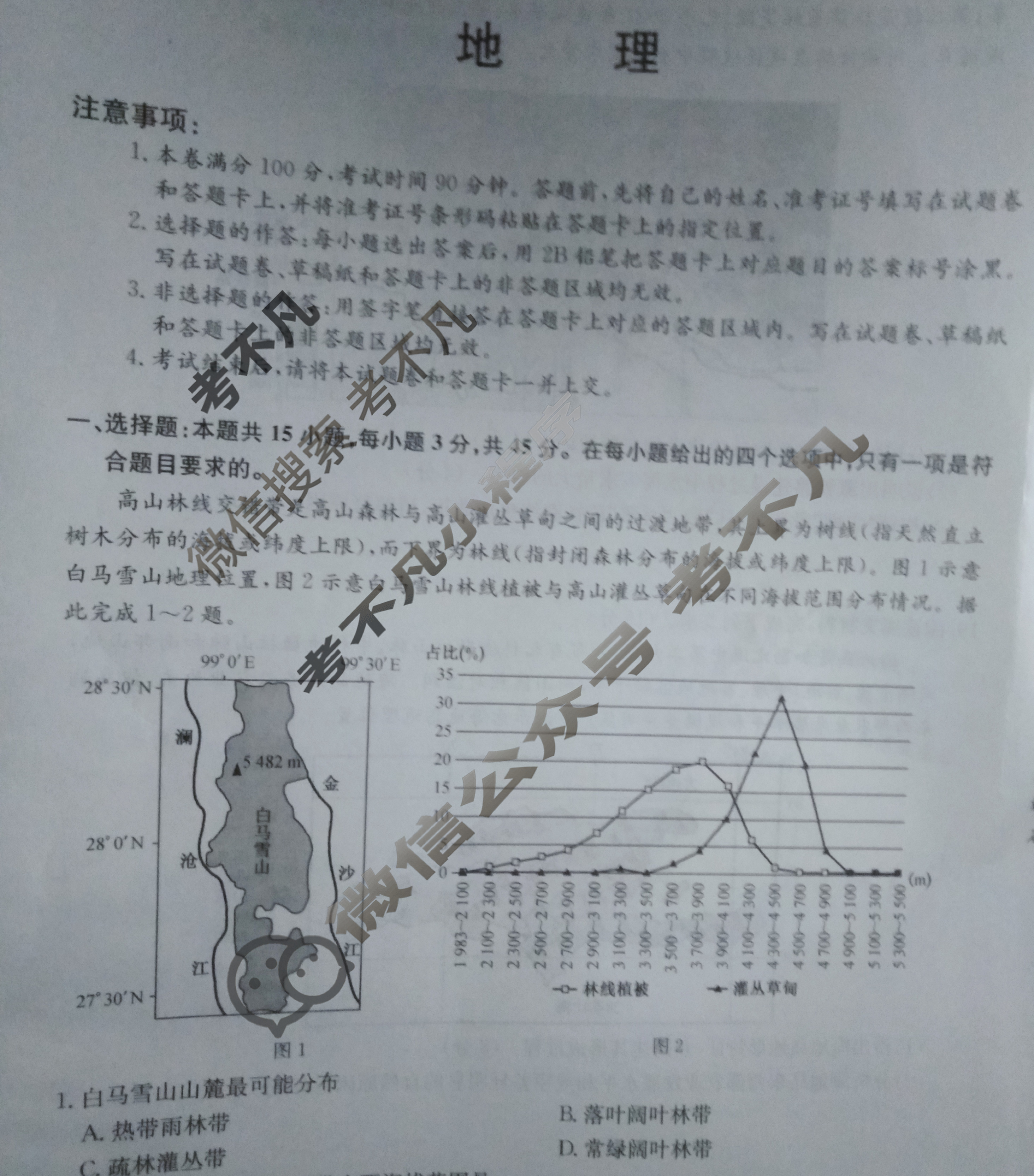高三2024年山东省普通高中学业水平等级考试冲刺压轴卷(四)4地理(山东)试题