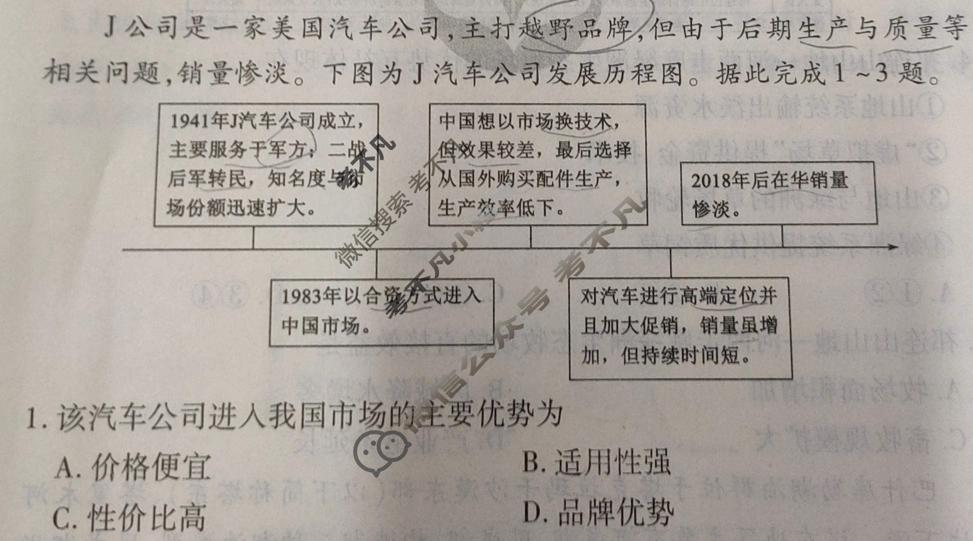 2024届衡水金卷先享题 压轴卷[安徽专版]地理(一)1试题