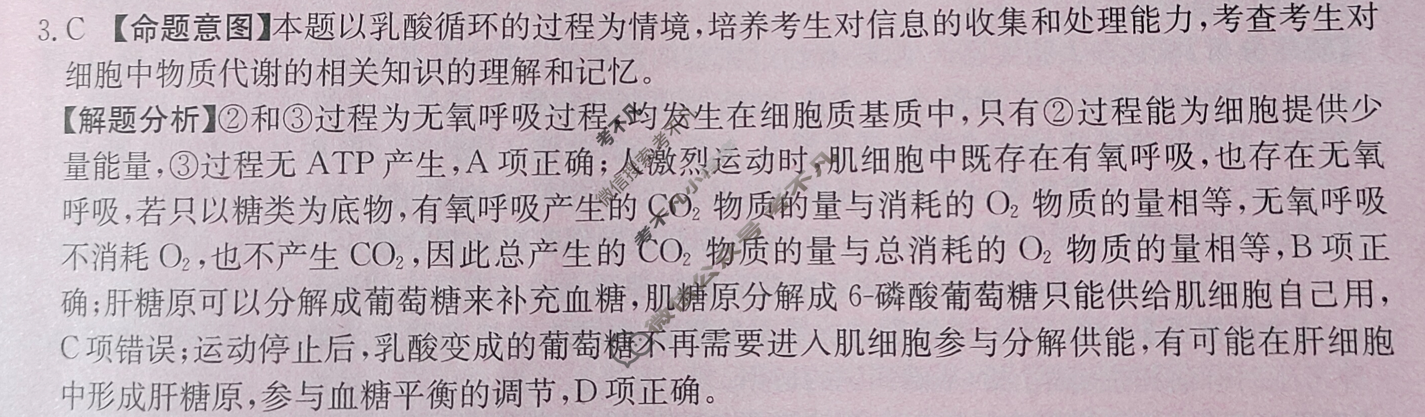 湖南省2024年普通高中学业水平选择性考试·生物(六)6[24·(新高考)ZX·MNJ·生物·HUN]答案