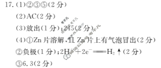 金太阳广东省2023-2024学年高一期中检测(24-484A)化学答案