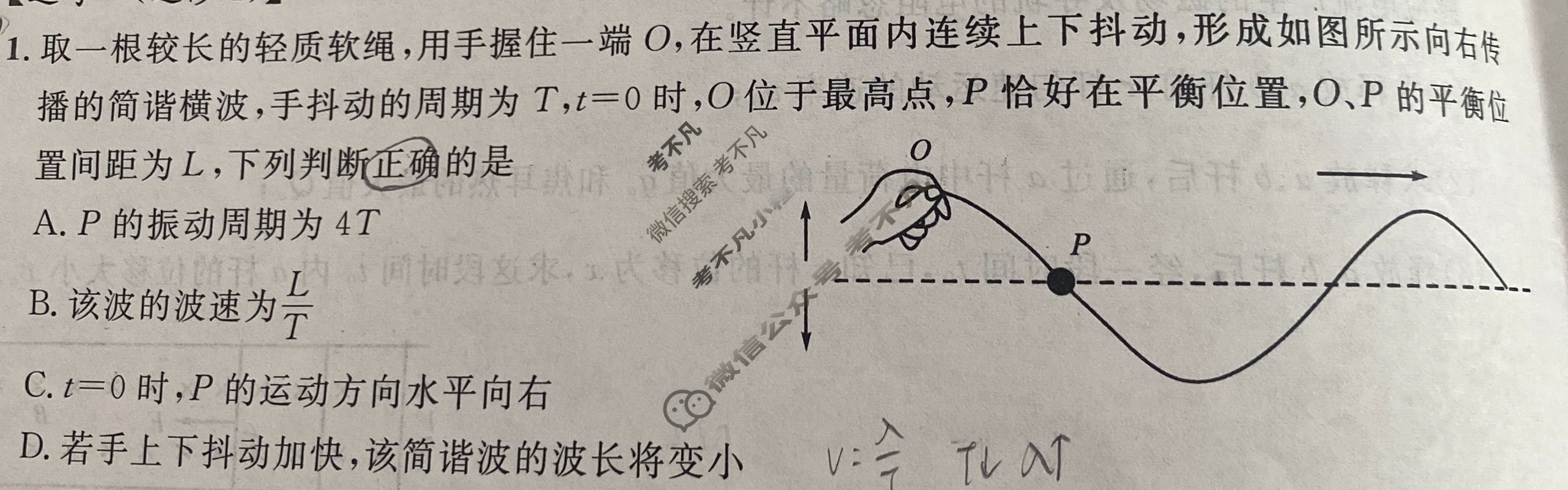 高二安徽省示范高中培优联盟2024年春季联赛(高二)物理试题