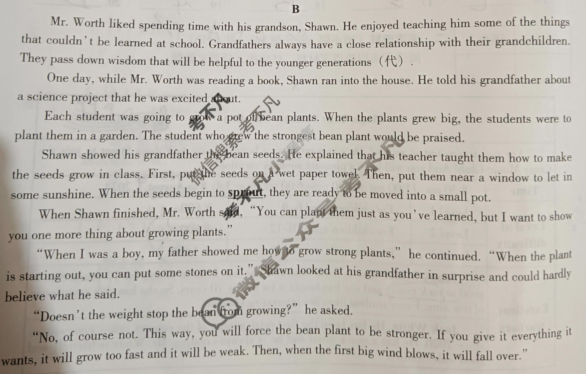 [文博志鸿]2024年河南省普通高中招生考试模拟试卷(预测一)英语试题