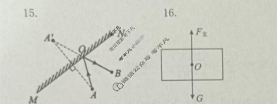 [文博志鸿]2024年河南省普通高中招生考试模拟试卷(密卷二)物理答案