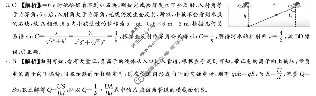 炎德英才大联考(长郡版)长郡中学2024届模拟试卷(二)2 物理答案
