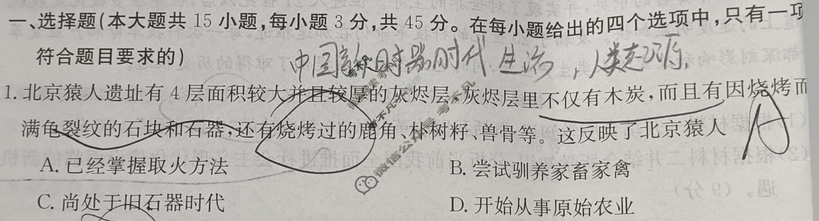 高三2024普通高中学业水平选择性考试·临门一卷(二)2历史(新教材-湖北)试题