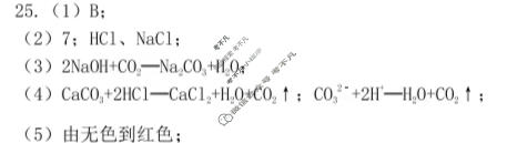 [文博志鸿]2024年河南省普通高中招生考试模拟试卷(信息卷一)化学答案