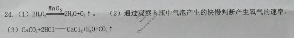 [文博志鸿]2024年河南省普通高中招生考试模拟试卷(解密二)化学答案