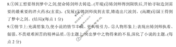 [卷行天下]2023-2024年度高一年级期末考试模拟卷 语文[25·YK·语文-R-高一下册-GSZW]答案
