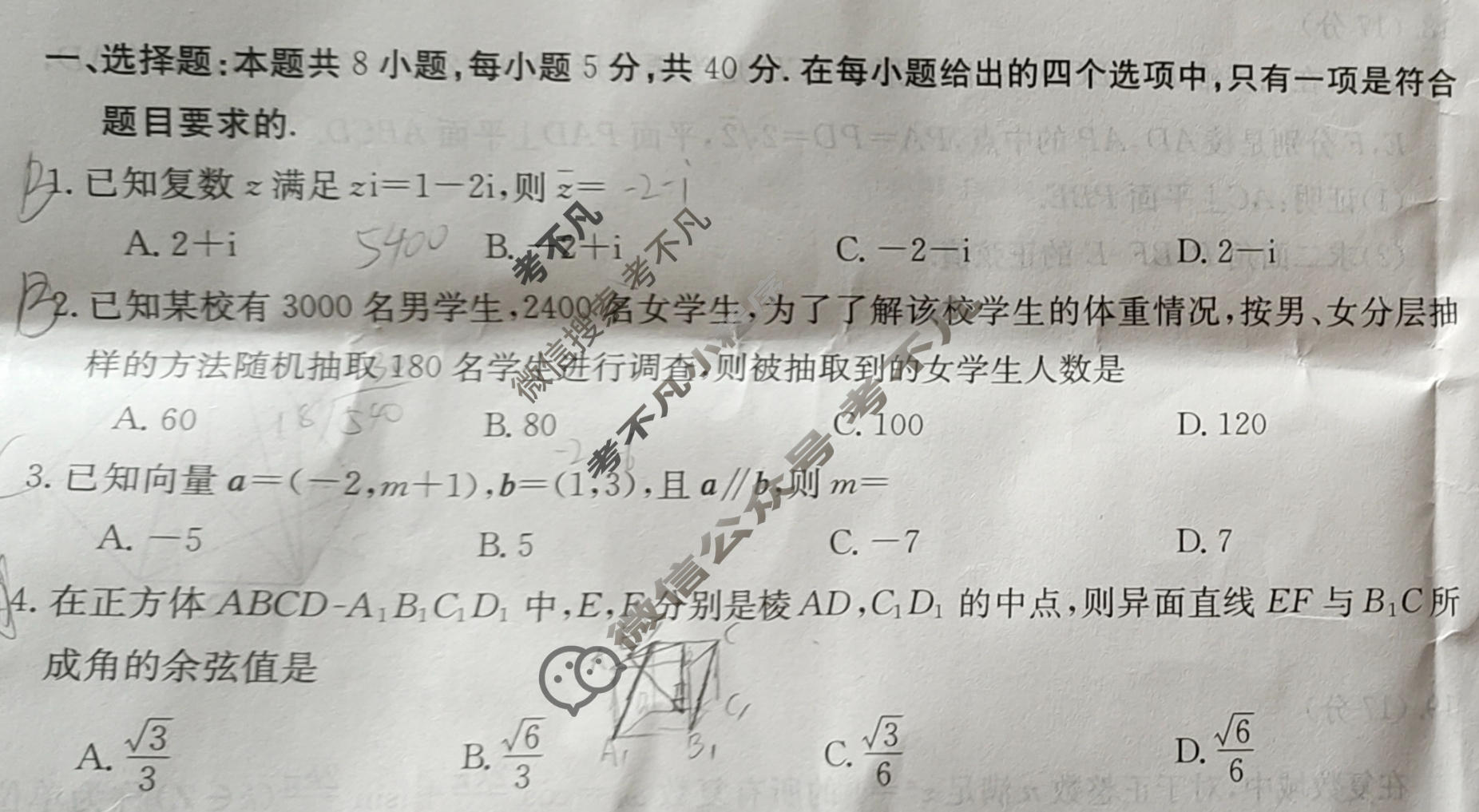 吉林省2023-2024学年高一金太阳7月联考(◇)数学试题