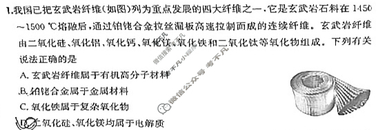 2025年全国100所名校高三月考卷·化学[25·G3YK(新高考)·化学-R-必考-QGA-Y](一)1试题