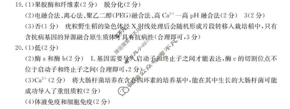 河北省2025届高三金太阳9月联考(25-23C)生物答案