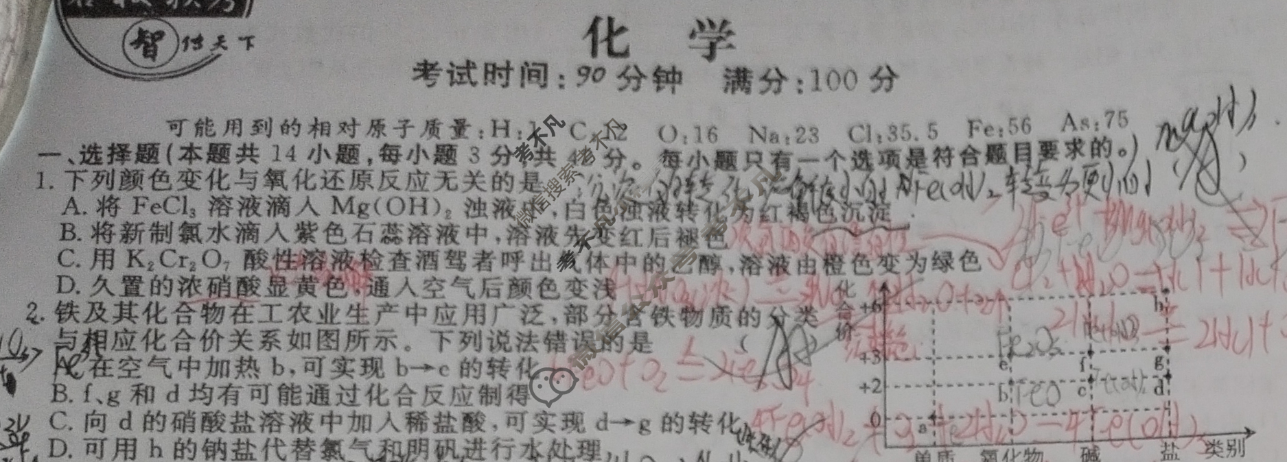 [名校联考]2025届高三总复习·月考卷(二)2化学XS5J试题