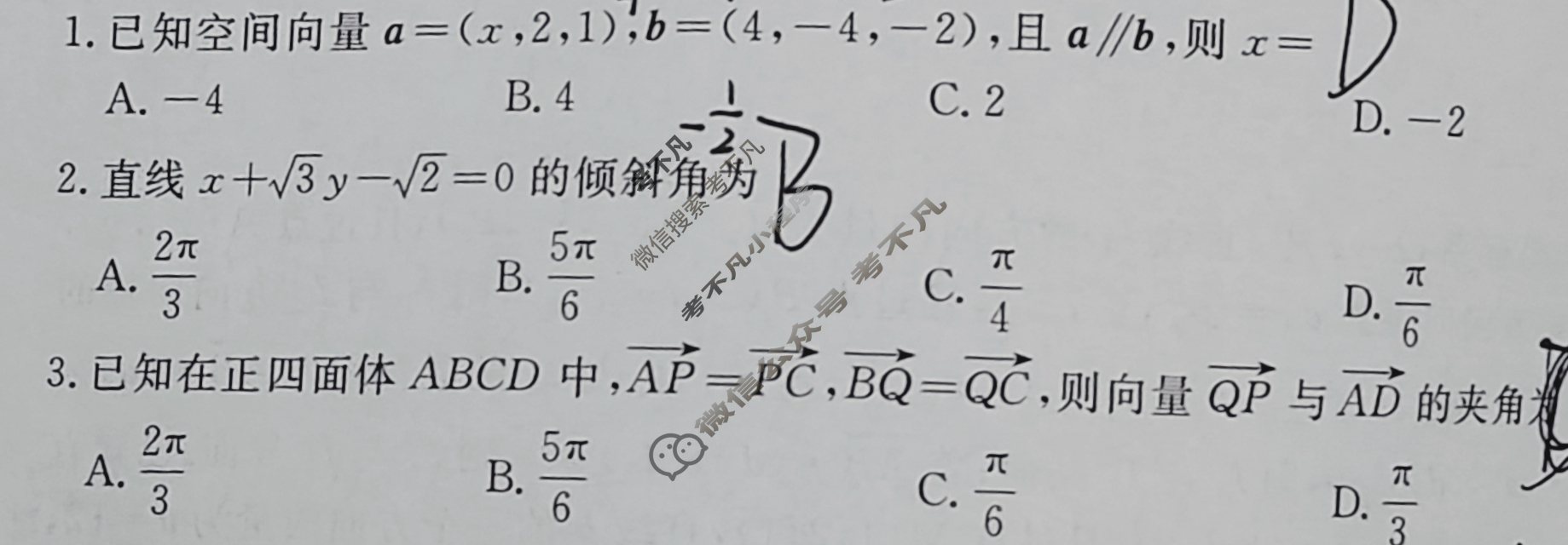 金太阳山东2024-2025学年高二质量检测(25-74B)数学B2试题
