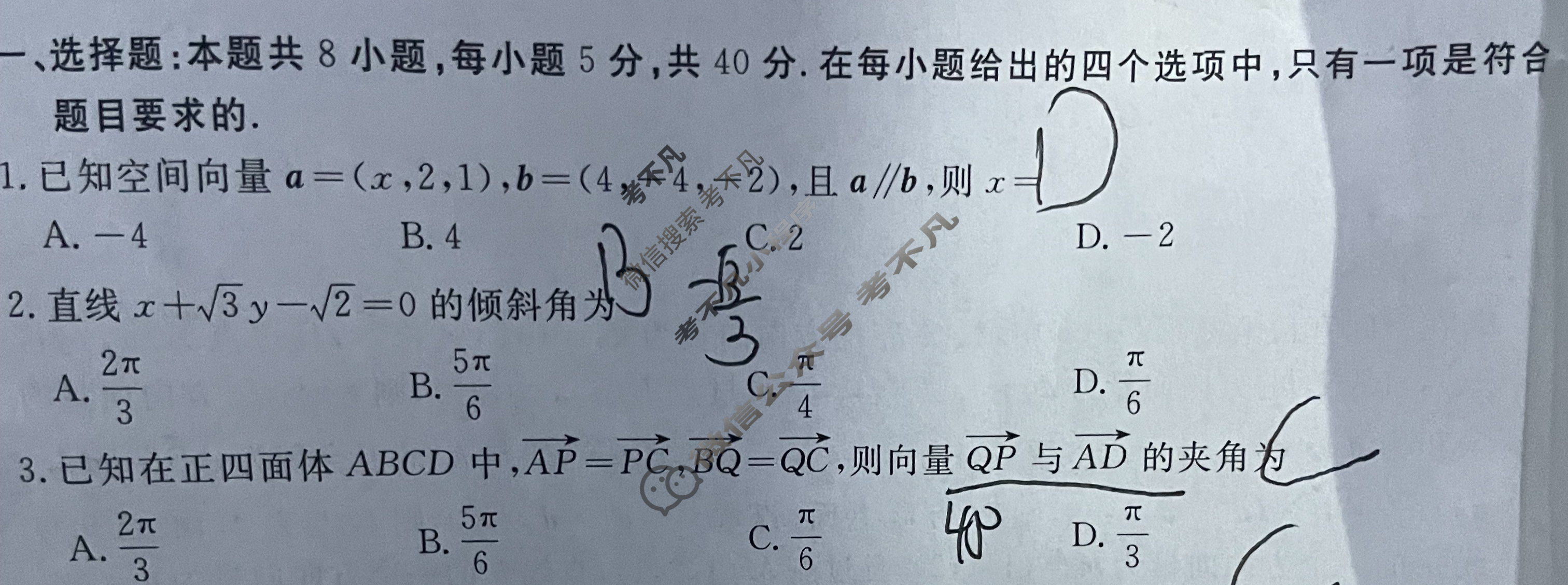 广东省2023~2024学年金太阳高二10月联考(24-74B)数学B2试题