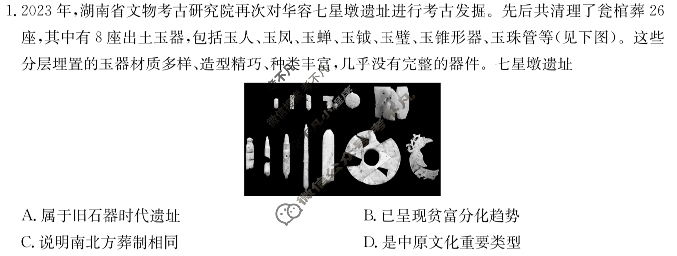 炎德英才大联考(一中版)长沙市一中2025届高三月考试卷(二)2历史试题
