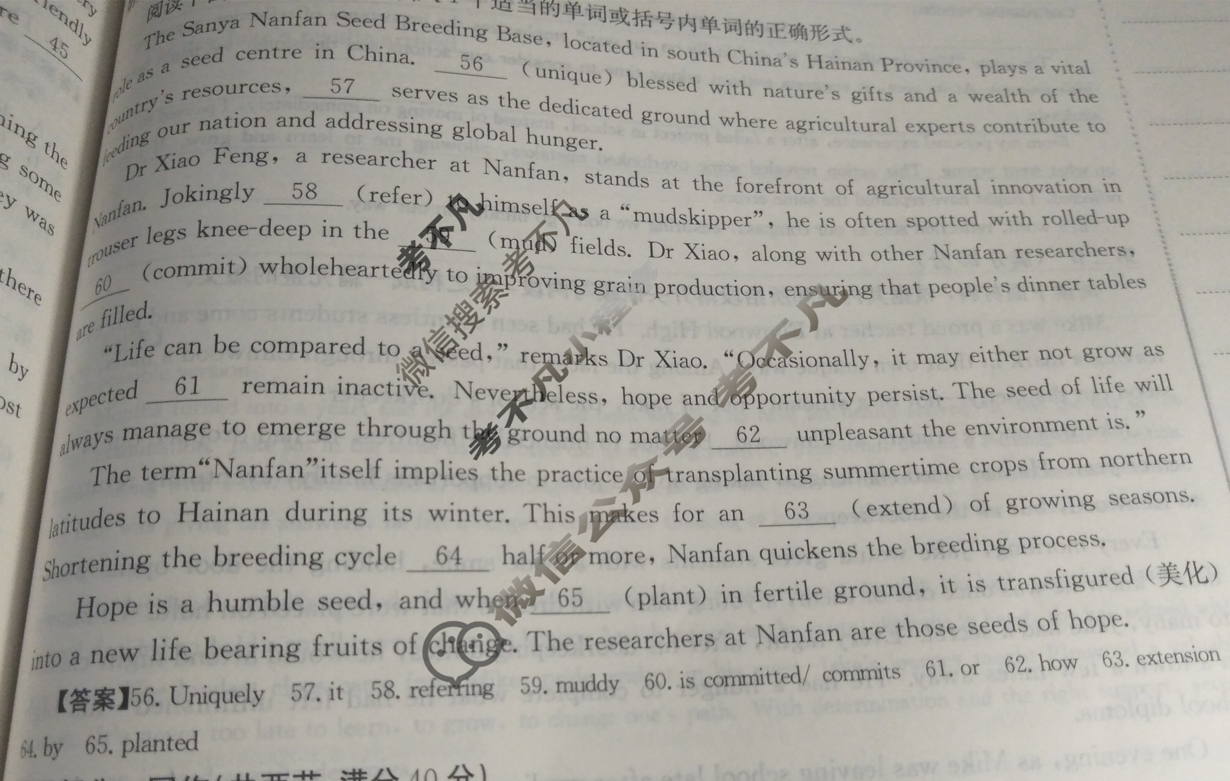 2025年全国100所名校高三单元测试示范卷·英语[25·G3DY(新高考)·英语-WYB-必考-Y](十六)16答案