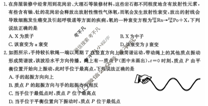广东省2025届高三金太阳10月联考(25-69C)物理试题