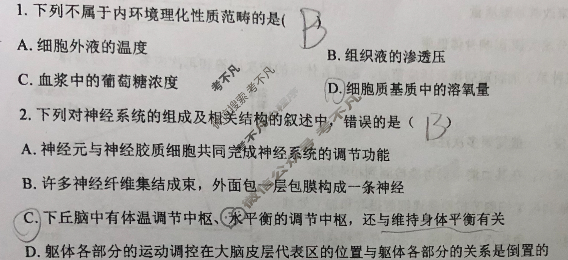 高三港北高中2024年10月份月考试题生物试题