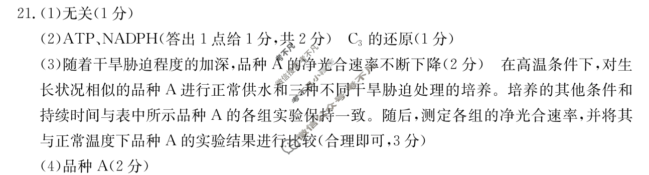 辽宁省2025届高三金太阳11月联考(126C)生物答案