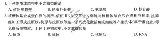 辽宁省2024-2025学年高一金太阳11月联考(11.14)生物试题